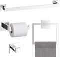 TURS 4-Piece Bathroom Hardware Set Chrome Towel Bar Set 23.6inch Bath Towel by TURS