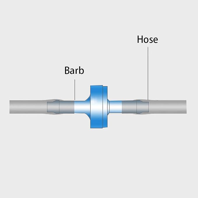 One Way Check Valve, 1/2" Hose Barb Non Return Ozone Resistance Plastic Valve - Image 4