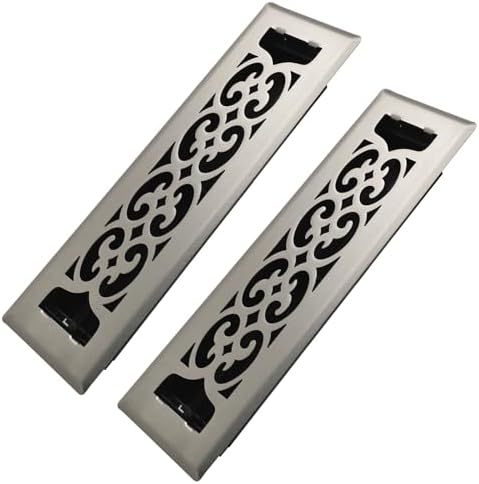 Howeall 2x10 Inches 2 Pack Heavy Duty Walkable Floor Register Easy Adjust Air by Howeall