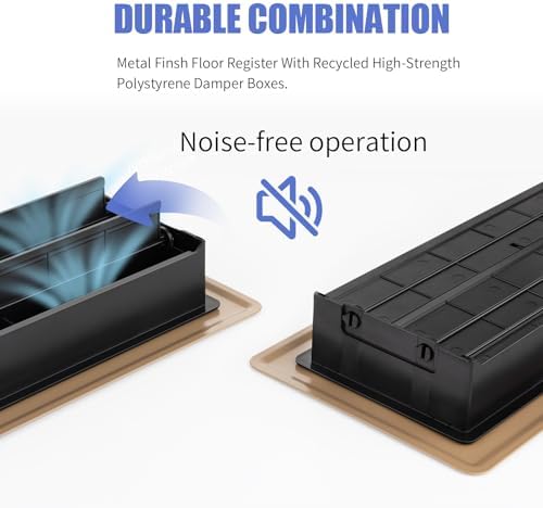 6x12 Floor Register, 2 Pack Heavy Duty Steel Floor Vents Covers - Image 3
