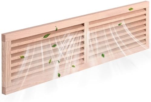 Weysat 1 Pcs 8 x 32 Inch Oak Hardwood Air Return Vent Cover Unfinished by Weysat