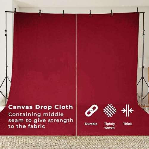 Canvas Drop Cloth for Painting 9x6 feet Pack of 1-8oz Painters Drop Cloths for - Image 7