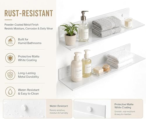 Z metnal Wall Shelves, Floating Shelves, Metal Bathroom Shelf - Image 6