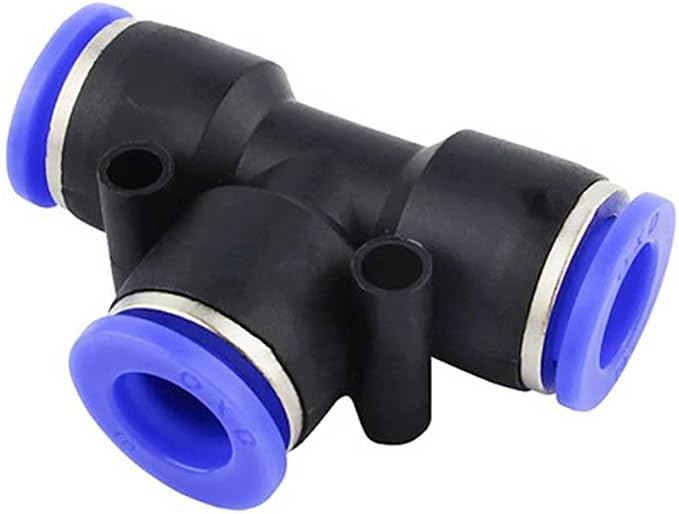 5/32" OD Push to Connect Tee Fitting 3 Way T Shape Quick Push Lock Adapter - Image 2