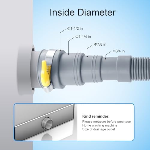 Elyfree Washing Machine Drain Hose, 6 Feet Universal Dishwasher Drain Hose - Image 3