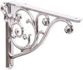 Khtumeware Polished Nickel Shelf Bracket 8 Inch, 4 Pack Decorative Brackets by khtumeware