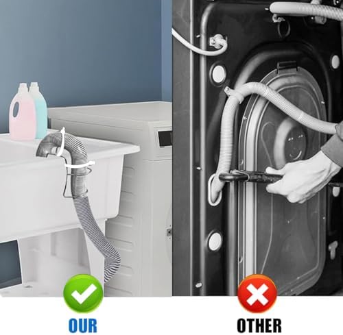 Universal Washing Machine Drain Hose Holder Adjustable Utility Sink Clamp Hook - Image 4