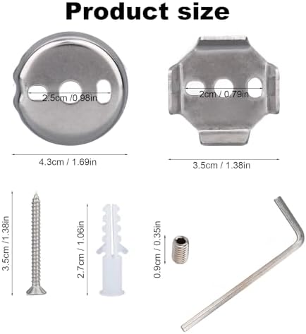 30pcs Towel Bar Rod Replacement Parts Set, Stainless Steel Bathroom Mounting - Image 2