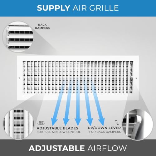 24x6 Adjustable Supply Air Vent Cover Grille - Image 5
