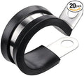 LOKMAN 20 Pack 3/8 Inch Stainless Steel Cable Clamp, Rubber Cushioned Insulated by LOKMAN