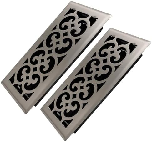 Howeall 4x10 Inches 2 Pack Heavy Duty Walkable Floor Register Easy Adjust Air by Howeall
