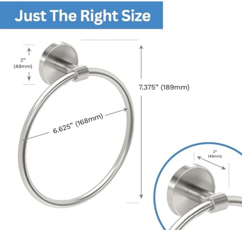 Gatco 5562 Sky Towel Ring | Modern Hand Towel Holder - Image 3
