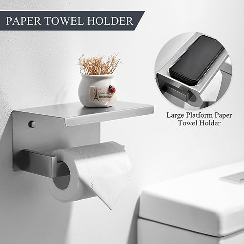 TURS Bathroom Hardware Set 4-Piece Brushed Bath Towel Bar Set Include 24 Inch - Image 3