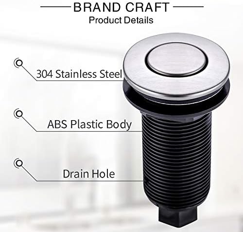 Air Activated Switch Button for Sink Garbage Disposal Part, Brushed Nickel - Image 2