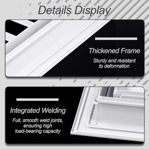 White Air Return Grille, Aluminum Access Panel - Image 4