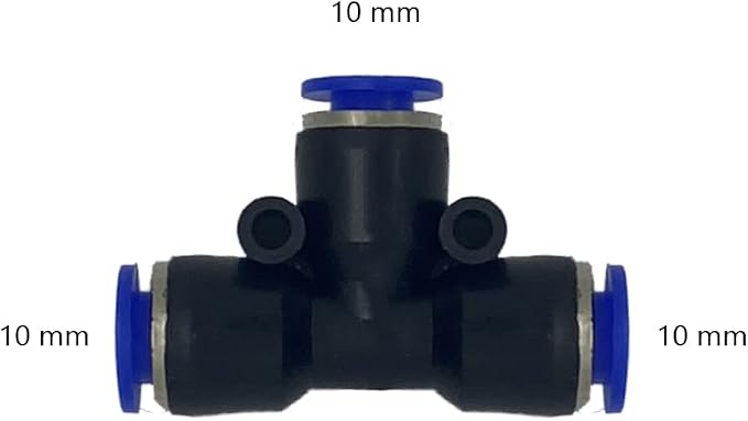 5 Pcs 8mm x 8mm x 8mm Pneumatic T Shaped 3 Way Tube Reducer Connector, Quick - Image 2