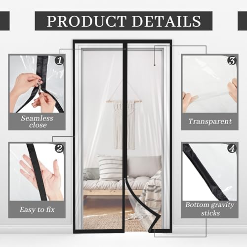 Amylove Zipper 38 x 83 Inch Dust Barrier Door 3 x 7 ft Construction Wall - Image 3