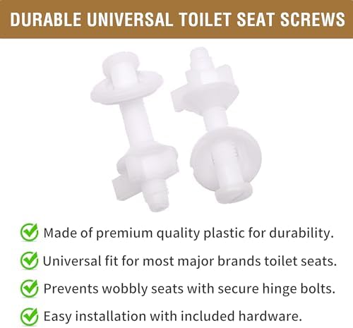 A.I.FORCE Plastic Toilet Seat Hinge Bolt Lid Screws Replacement Kit - Image 3