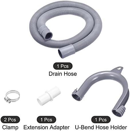 MECCANIXITY Washing Machine Drain Hose Extension Kits 3.28ft Gray - Image 3