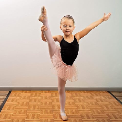 Flooring Inc's 3/8" Thick Interlocking Lightweight Plastic Practice Dance Floor - Image 4