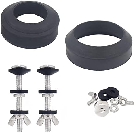 Universal Toilet Tank To Bowl Gasket, 2 Kind Gasket and 2 Sets 5/16*3.15 inch by HYiJiaQi