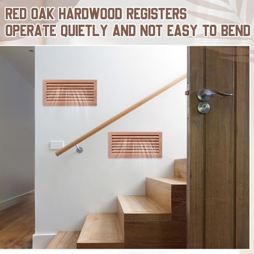 Weysat 2 Pcs 8 x 16 Inch Oak Hardwood Air Return Vent Cover Unfinished - Image 5