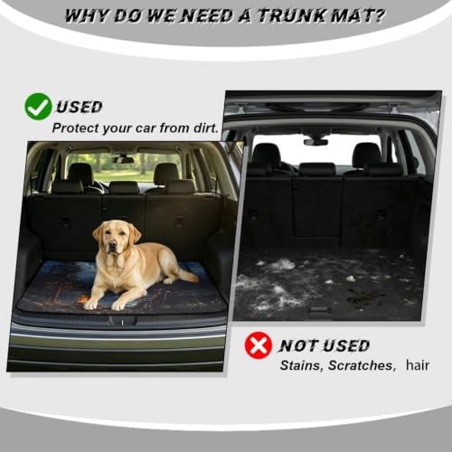 Classic Night Camping Waterproof Car Trunk Mat 29"x39" - Image 4