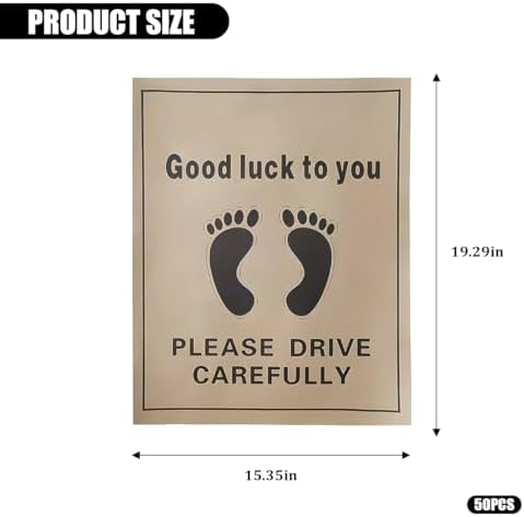 50PCS 16 x 20 Car Paper Floor Mat, Disposable Kraft Paper Vehicle Floor Foot - Image 2