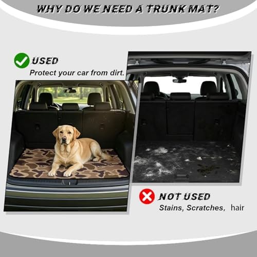 ELEQIN Duck Camo Trunk Mats for Cars SUV Sedan Truck Non Slip Backing Heavy - Image 4