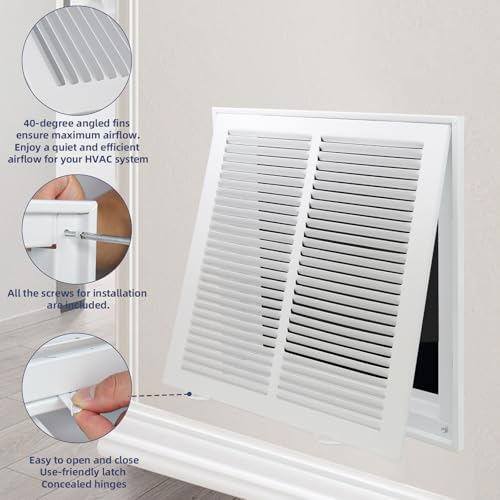 16x20 Return Air Grille, Air Return Vent Cover - Image 5