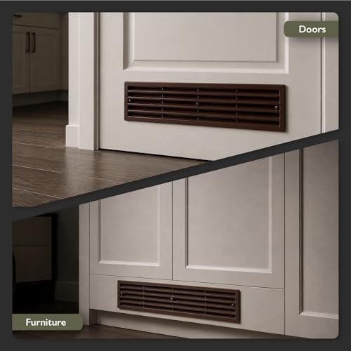 17.7 x 3.6 Inch Door Vent Cover – Two-Sided Brown Plastic Vent Cover - Image 7