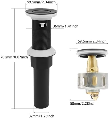 Bathroom Sink Drain, 5 Pack Drain Stopper - Image 2