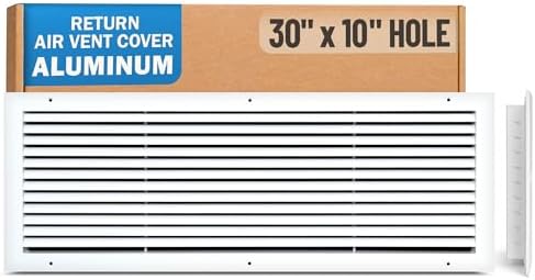 Fits 30x10 Hole | Aluminum Return Air Grille by Handua | Vent Cover Grill by Handua