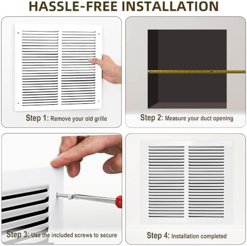 24x8 Return Air Grille for 24"W x 8"H Duct Opening, Return Air Vent Cover - Image 7