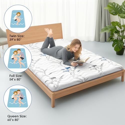 SCHNAUZER HOME Japanese Futon Floor Mattress Twin 3.5" Thick Ink Wash - Image 6