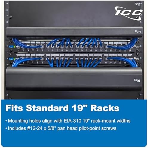 ICC 1U Ring Cable Manager Panel - Image 6