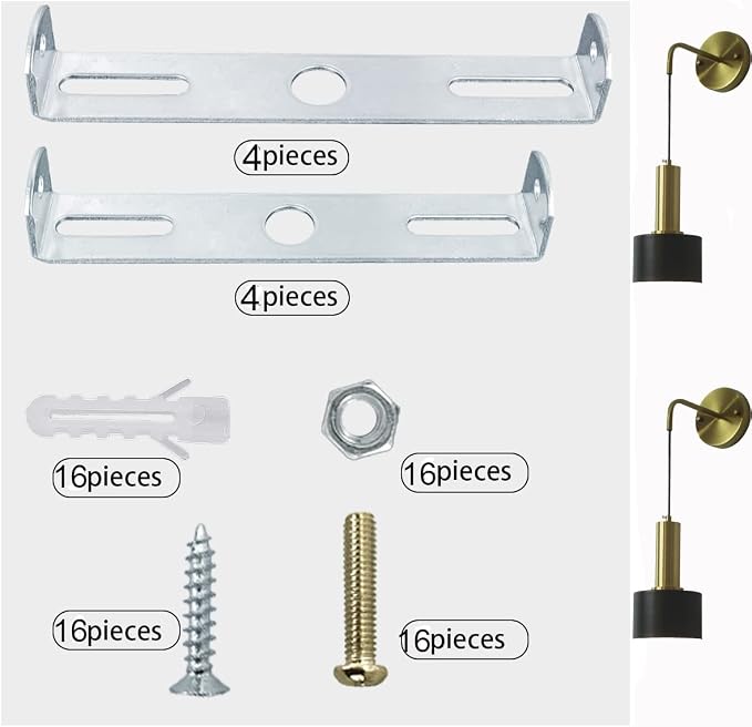 8Pieces Light Fixture Mounting Bracket Crossbar Kit - Image 2