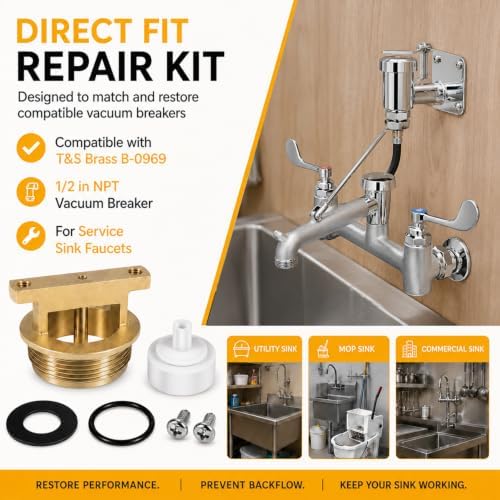 B-0969-RK01 Vacuum Breaker Kit for T&S Brass B-0969, 1/2" NPT - Image 2