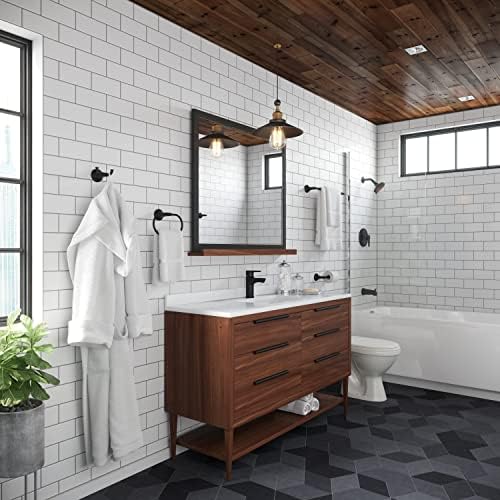 Pfister BPHPFM0B Pfirst Modern Toilet Paper Holder, Matte Black - Image 4