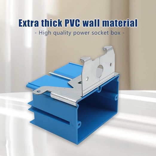 PVC Blue Adjustable Electrical Box Outlet, 3 Pack | 21Cu.inSingle-Gang - Image 2