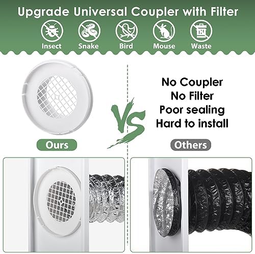 Dryer Vent Window Kit for 4" Dryer Vent Hose, Universal Window Dryer Vent Kit - Image 5