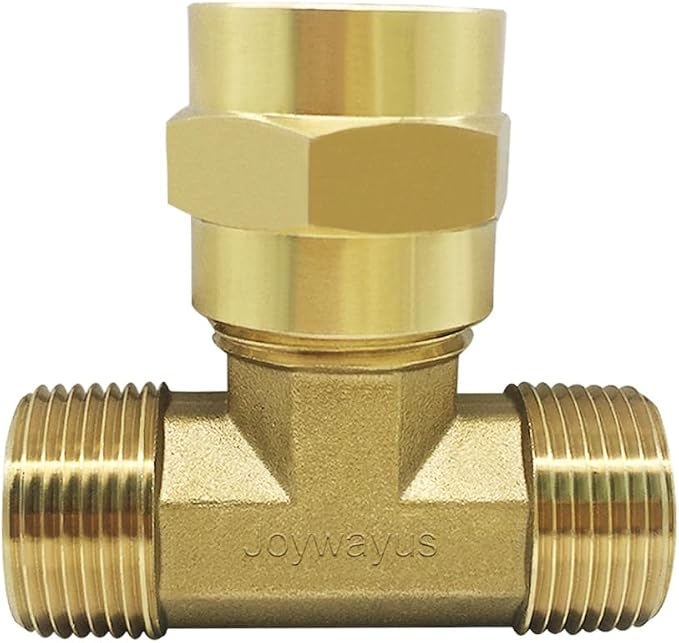 Joywayus 3/4 Inch NPT Brass Pipe Fitting Barstock Tee 3 Way 3/4" NPT Male x - Image 3