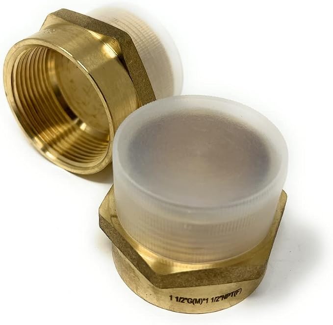 Cascada Lead-Free Brass Adapter | G Thread British BSPP Male to NPT Female) by CascadaShowers