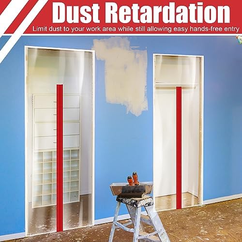 Tigeen 16 Roll Heavy Duty Zipper Door Dust Barriers 7 ft x 7 Inch - Image 5