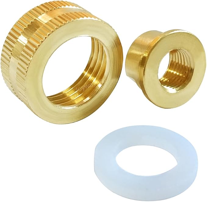 Joywayus 2PCS Brass Swivel Pipe Fitting 3/4" GHT x 1/4" NPT Double Female | - Image 6