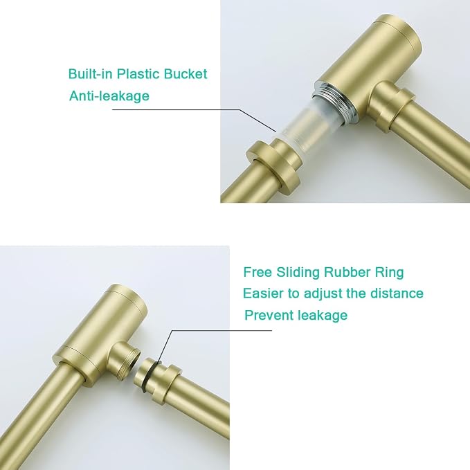 Bottle P-Trap 1 1/4 with Pop Up Drain Stopper Without Overflow - Image 6