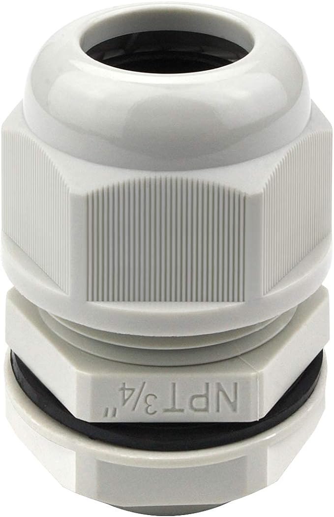 XHF 5 Pcs 3/4" IP68 Strain Relief Nylon Cord Grip Waterproof NPT Cable Glands by XHF