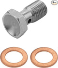 M10 x 1.25 Metric Thread Single Banjo Bolt Brake Fitting Adapter, 20mm Long by Unknown