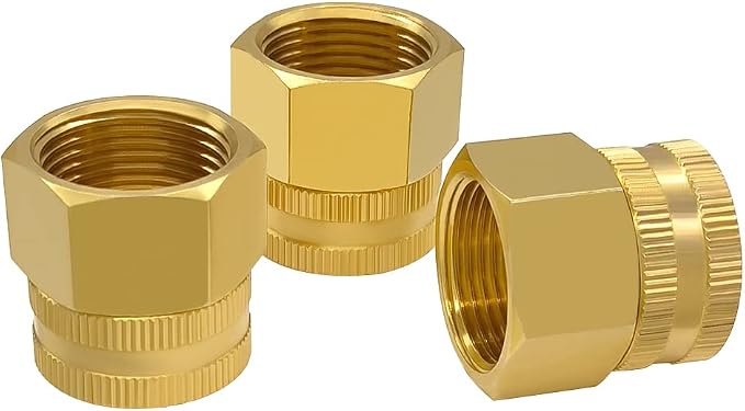 Hooshing 3PCS Garden Hose Adapter 1" NPT Female to 3/4" GHT Female Thread | by Hooshing