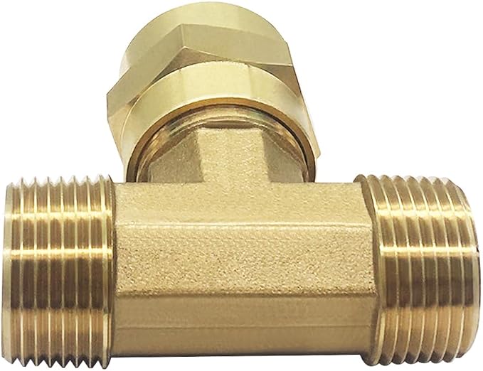 Joywayus 3/4 Inch NPT Brass Pipe Fitting Barstock Tee 3 Way 3/4" NPT Male x - Image 4